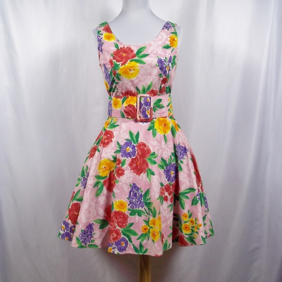 Steppin' Out Dresses & Skirts - Steppin Out Fit & Flare Floral Petticoat Dress  7